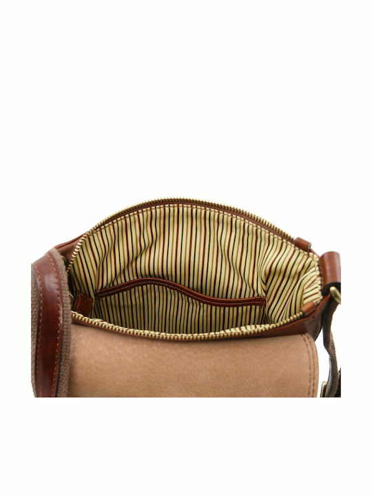 John Leder Herrentasche Bote Dark Brown