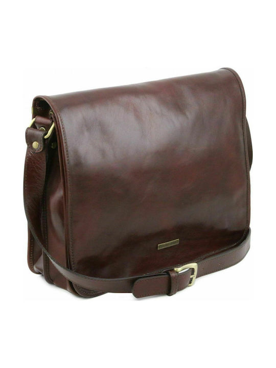 Tuscany Leather TL Messenger Δερμάτινη Ανδρική Τσάντα Ταχυδρόμου σε Καφέ χρώμα