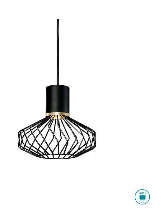 Nowodvorski Pendant Light Single-Light Grid for Socket GU10 Black