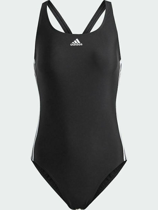 3-Stripes Αθλητικό Ολόσωμο Μαγιό Μαύρο