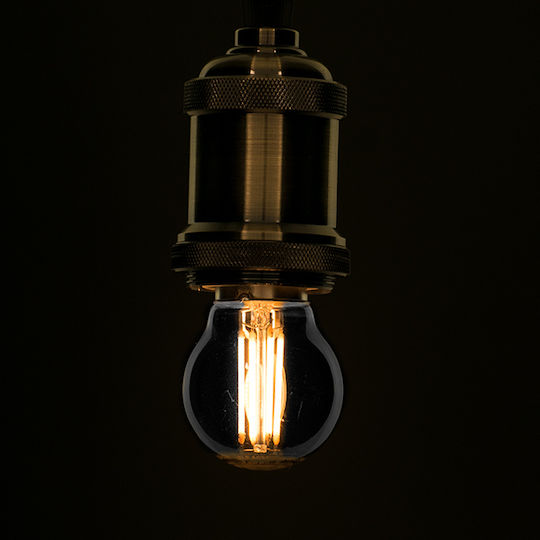 GloboStar Edison Retro Λάμπα LED 6W 77mm για Ντουί E27 και Σχήμα G45 Θερμό Λευκό 600lm Dimmable