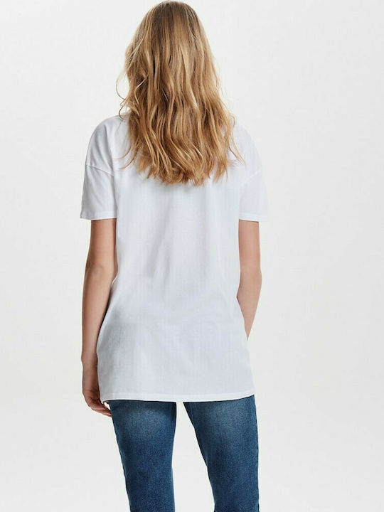 Only Damen T-shirt Weiß