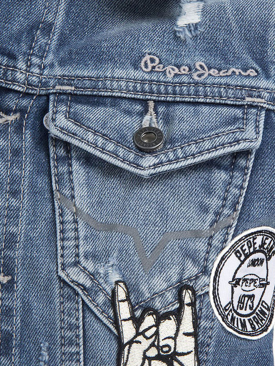 Legendary Bolt Kinderjacken & Winterjacken Denim Kurzes Blauen