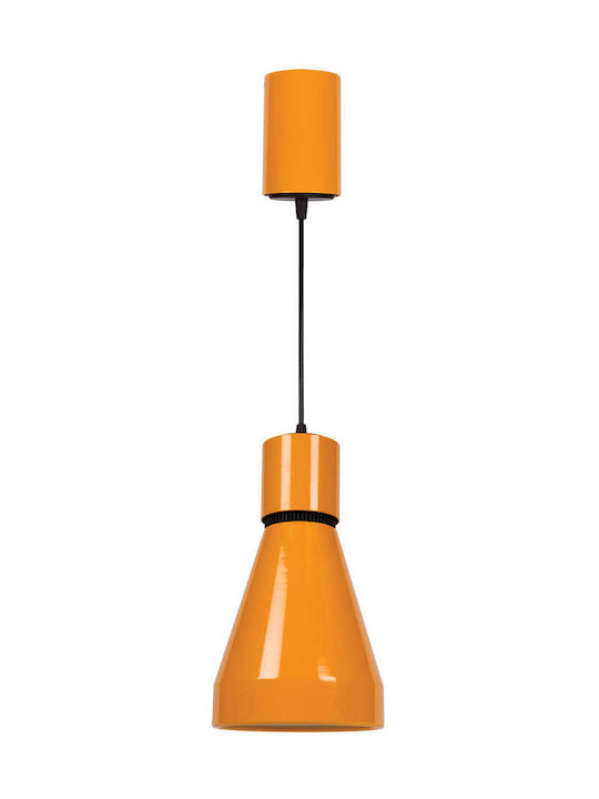 VK Lighting Pendant Light LED Bell with Natural White Light Orange