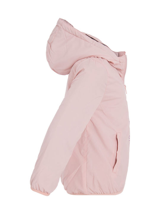 Amanda Kinderjacken & Winterjacken Lässig Kurze mit Futter Kapuzen-Rosa