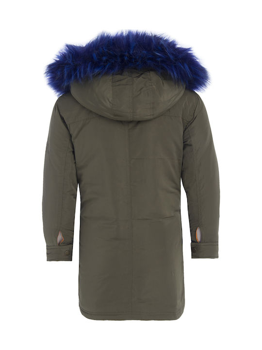 June Kinder Parka Lang mit Kapuze Khaki