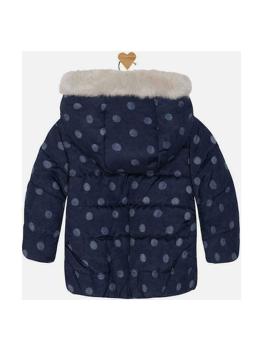 Mayoral Kids Casual Jacket short Hooded Navy Blue