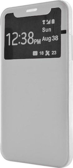 Ancus S-View Elegance Book Piele artificială Alb (iPhone X / XS)