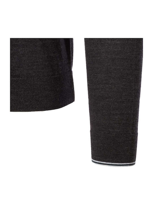 Polo Langarm-Pullover Gray