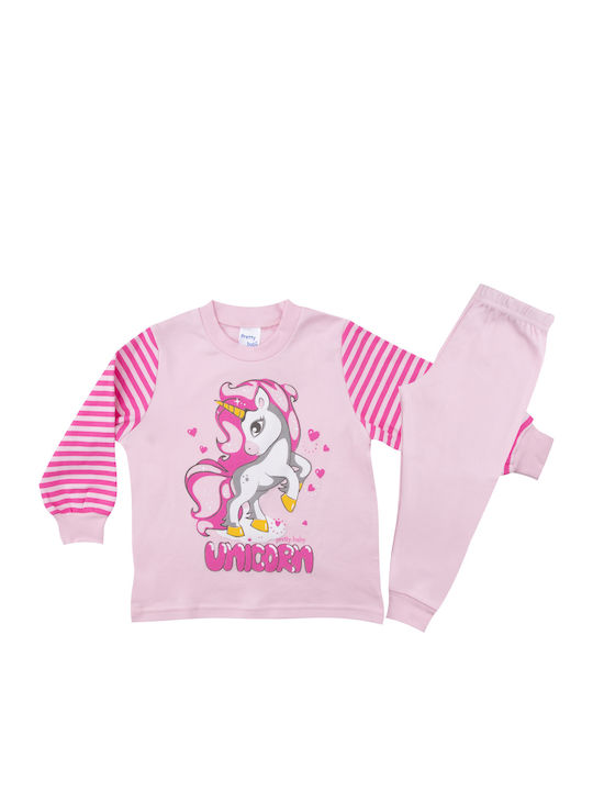 Pretty Baby Set Top & Bottom Kids Winter Cotton Pyjamas Pink