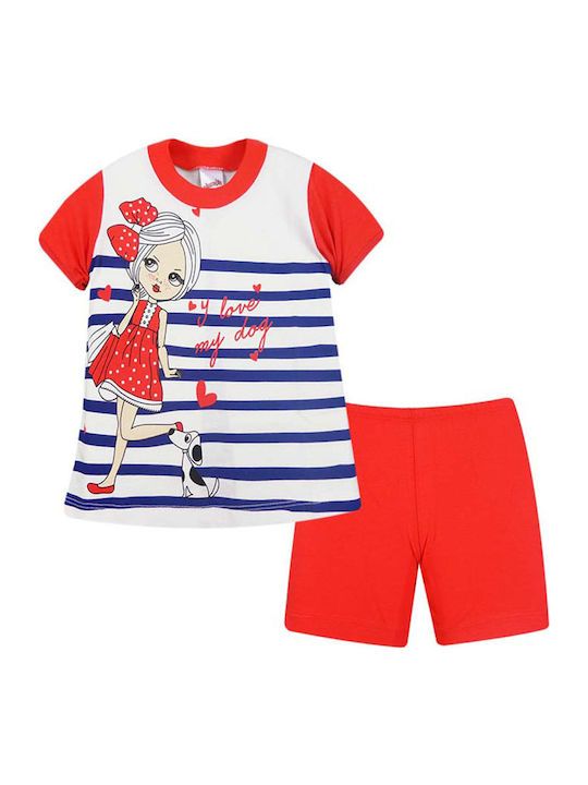 Minerva Kids' Pajamas Summer Multicolored I Love My Dog