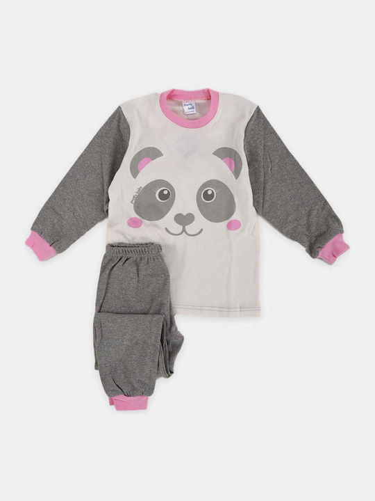 Pretty Baby Set Top & Bottom Kids Winter Cotton Pyjamas Gray