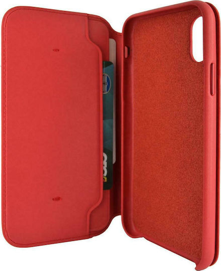 Ancus Folio Buchen Sie Synthetisches Leder Rot (iPhone X / Xs)