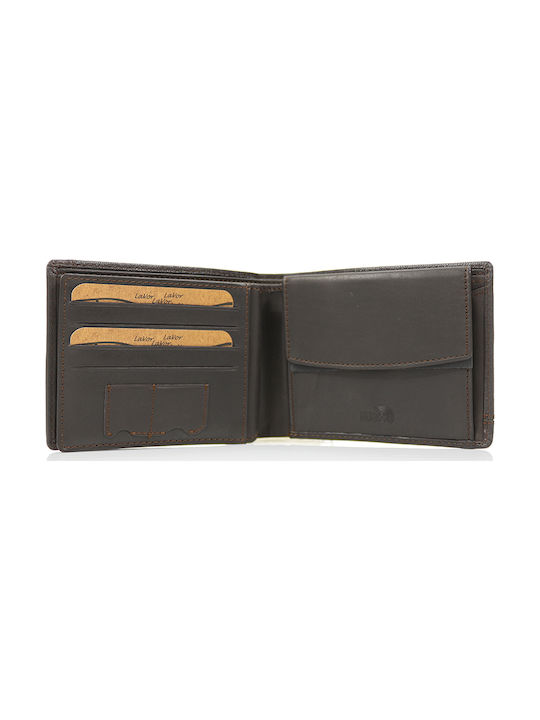 Herrenbrieftasche aus Leder mit RFID Braune