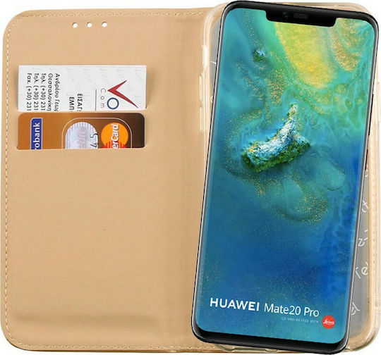 Volte-Tel Pocket Magnet Книга Изкуствена кожа Златист (Huawei Mate 20 Pro)