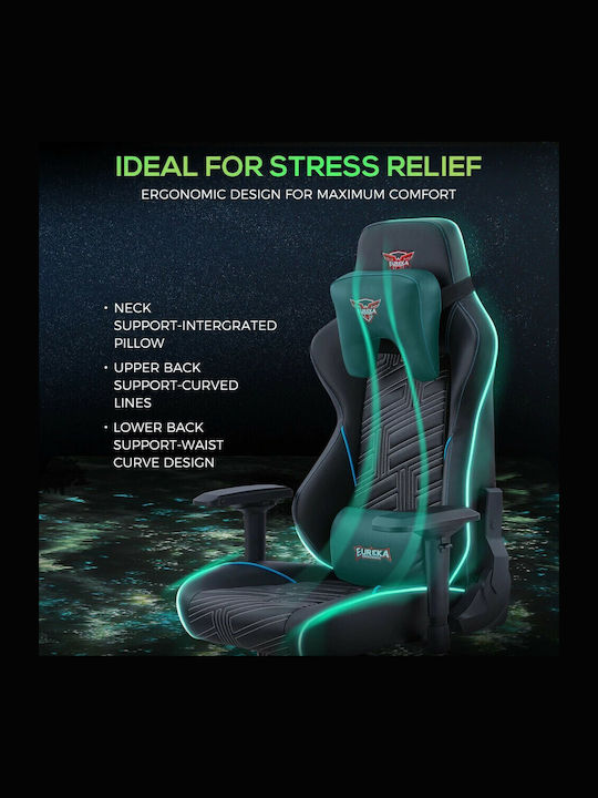 Eureka Ergonomic General Series GC03 E-sport Геймърски Стол От Изкуствена Кожа Черен
