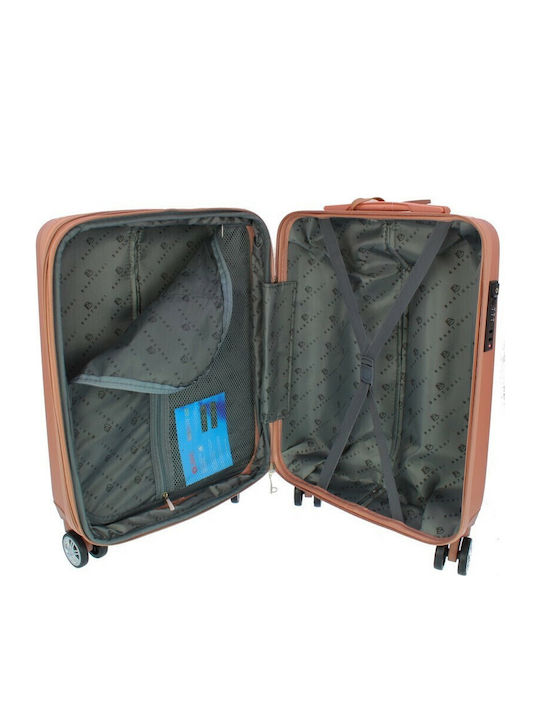 Bartuggi 712-8074 Large Hard Gold Travel Suitcase with 4 Wheels Height 75cm