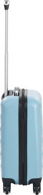 vidaXL Cabin Travel Suitcase Hard Light Blue with 4 Wheels Height 55cm