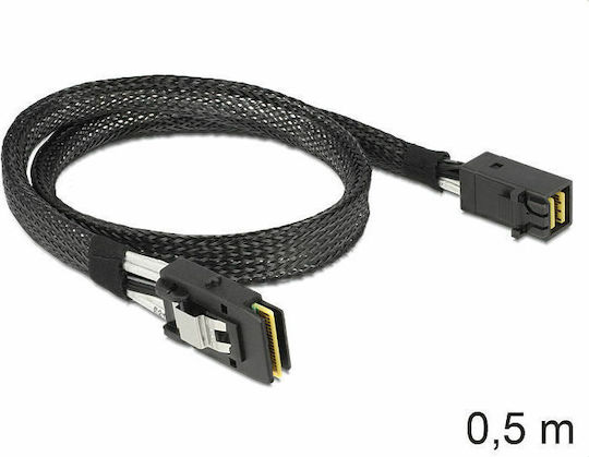 DeLock Mini-SAS - Mini-SAS Kabel 50cm Schwarz (83388)
