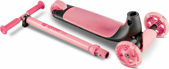 Y Volution Kids Foldable Scooter YGlider Kiwi 3-Wheel with LED Lighting Pink