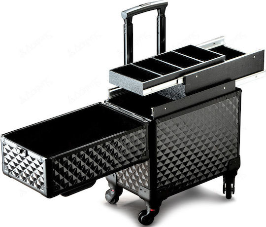 Traser TC3330R Metallic Cosmetic Case Wheeled Black H39xW37.5xD22.5cm