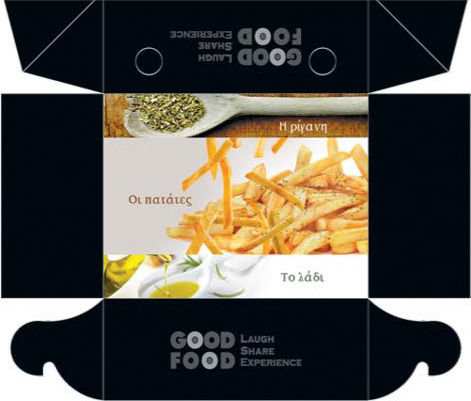 Ready Disposable for Potato Paper Box 14x10.5x4.5cm Good Food