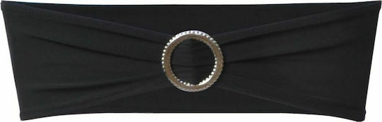 vidaXL Elastic Chair Covers Chair Ribbon with Buckle Black 34x14cm 25pcs