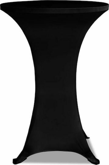 vidaXL Elastic Table Cover Black Ø60cm 2pcs