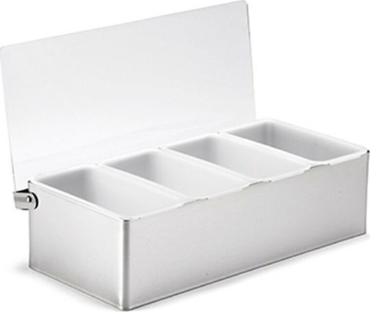 Dianomiki Metallic Bar Organizer with 4 Compartments with Dimension 30x14.5x10cm