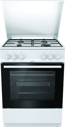 Gorenje Κουζίνα Υγραερίου 72lt με Εστίες Υγραερίου Π60εκ. Λευκή