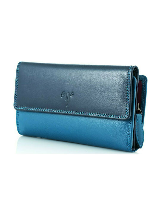 Kion 10771 Large Leather Women's Wallet Blue 10771M