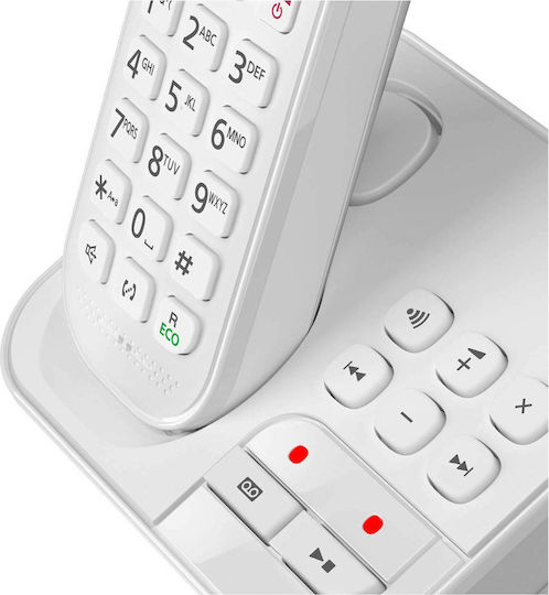 Panasonic KX-TGC420 Ασύρματο Τηλέφωνο με Ελληνικό Μενού Λευκό