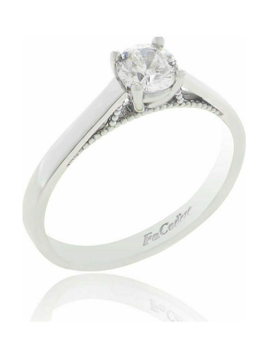 Fa Cad'oro Single Stone from White Gold 14K