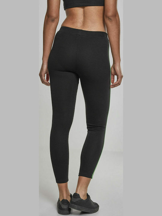 3tone Tape Γυναικείο Cropped Κολάν Black / Green