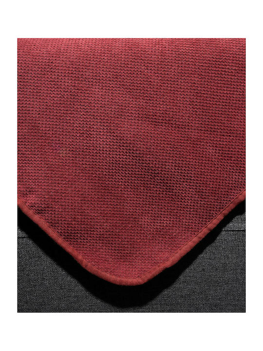 Silk Fashion 1715 Cuvertură Pentru Canapea De Fotoliu Chenille 180x180 cm Burgundy
