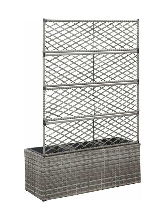 vidaXL Gray Containers Planter Box Plastic Gray 83x30x130cm.