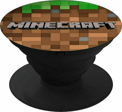 Pop Socket Κινητού Minecraft Dirt Μαύρο