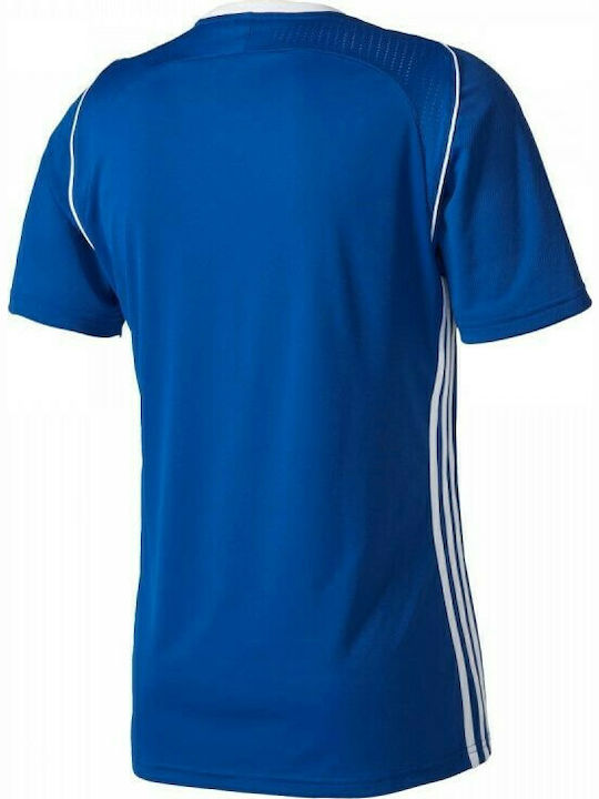 Adidas Tiro 17 Jersey Men's Athletic T-shirt Short Sleeve with V-Neck Blue