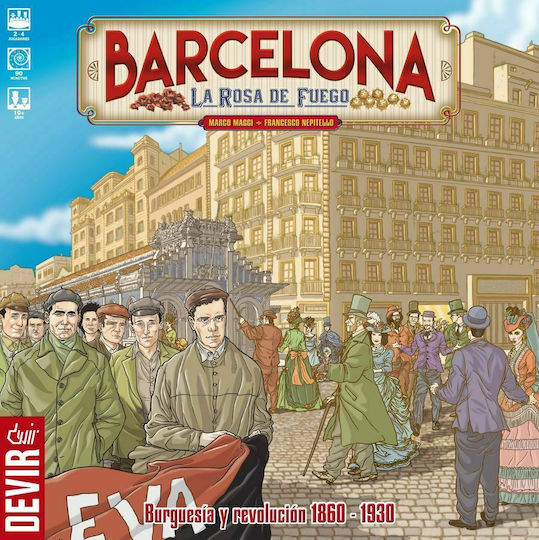 Επιτραπέζιο Παιχνίδι Barcelona: ​​The Rose of Fire για 2-4 Παίκτες 10+ Ετών (EN) Devir