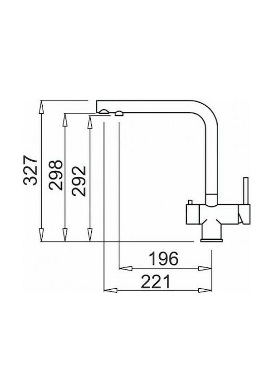 Elleci Tourmaline Küchenarmatur Zähler G68 Weiß