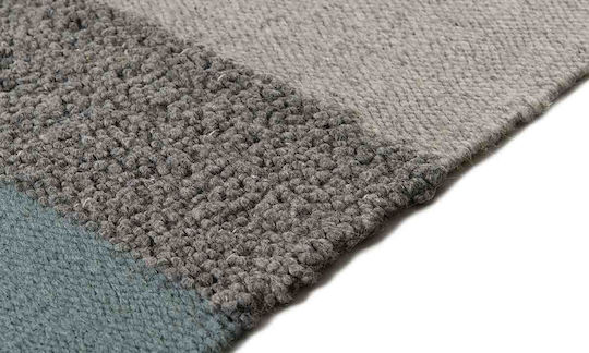Tapicap Cannia Handgefertigt Teppich Rechteckig Wolle Grey-Turquoise