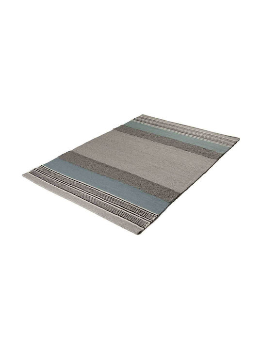 Tapicap Cannia Handmade Rug Rectangular Wool Grey-Turquoise