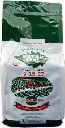Miller Chemical Nutrileaf Crystal Fertilizer Nitrogen, Phosphorus, Potassium (9-15-27) for Flowering Plants, Fruitful 2.27kg