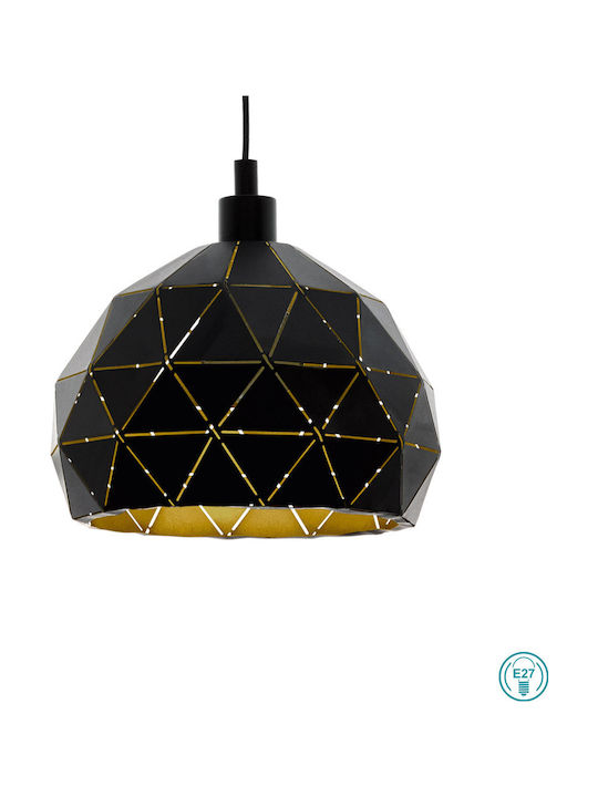 Eglo Roccaforte Pendant Light Single-Light Bell for Socket E27 Black