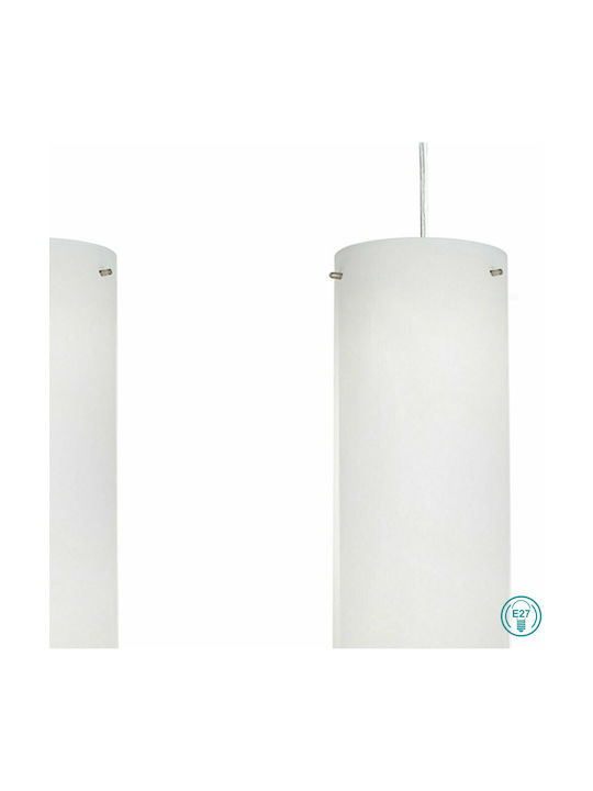 Fan Europe Pendant Light Three-Light Rail for Socket E27 White