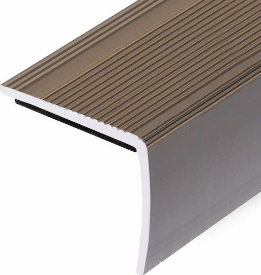 vidaXL Profil Aluminium für Treppen Profil für Treppen Form Γ 15Stk. Braun 90cm Aluminium 90x90x3cm 15Stück