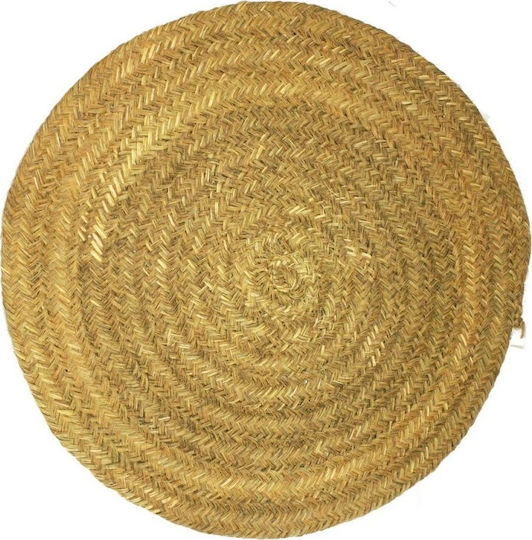 Synchronia Teppich Rund Sommer Korbweide Beige