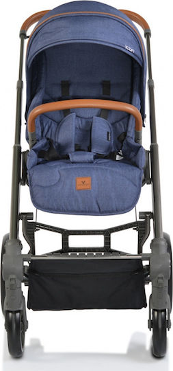 Cangaroo Icon Adjustable 2 in 1 Baby Stroller Suitable for Newborn Jeans 11.5kg