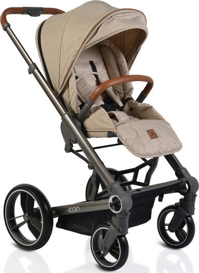 Cangaroo Icon Adjustable 2 in 1 Baby Stroller Suitable for Newborn Beige