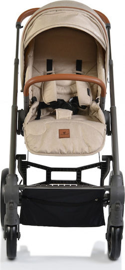 Cangaroo Icon Adjustable 2 in 1 Baby Stroller Suitable for Newborn Beige